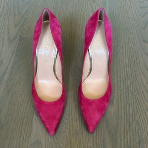 Stuart Weitzman hot pink pumps